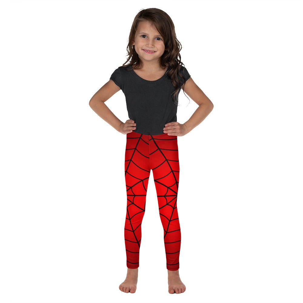 Crimson Spider Web Kids' Leggings