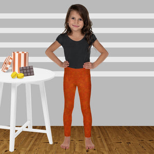 Orange Cat Fur Print Kids' Leggings