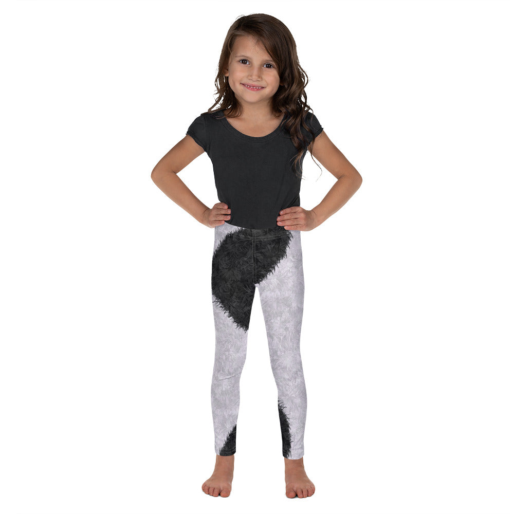 Black and White Fur Print Kids' Leggings