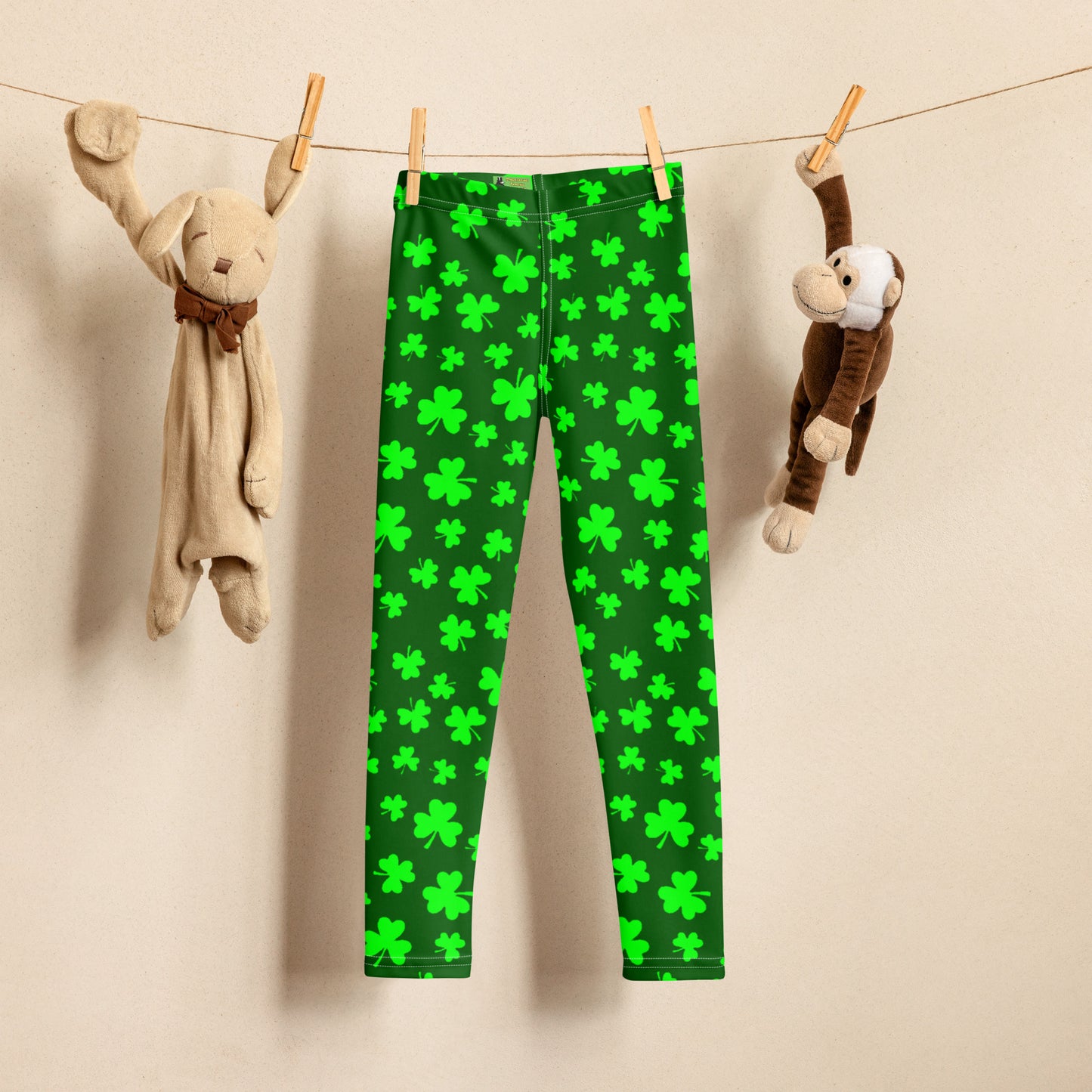 Shamrock Print Kid's Leggings