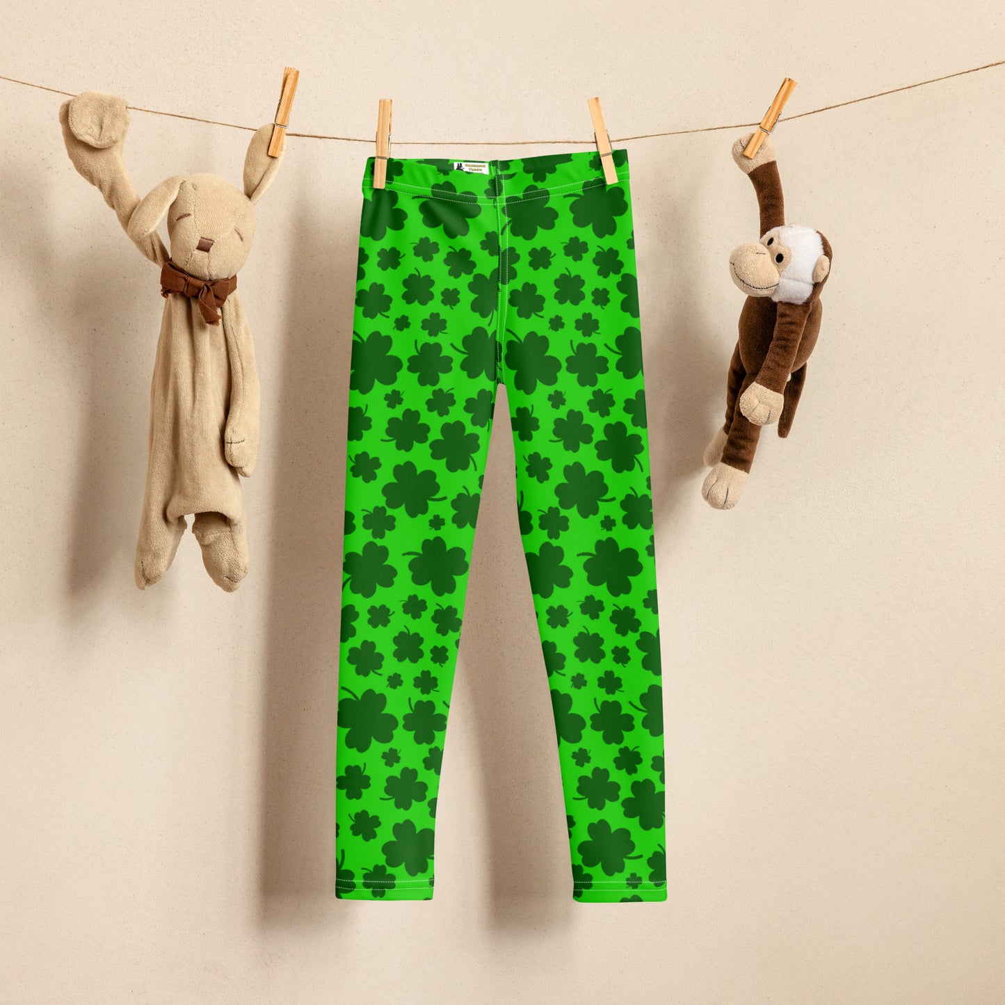 Lucky Clover Print Kids' Leggings