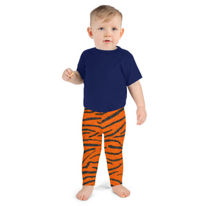 Fuzzy Tiger Stripe Print Kids' Leggings