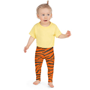 Fuzzy Tiger Stripe Print Kids' Leggings