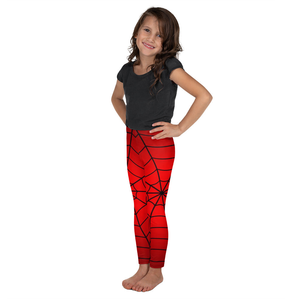 Crimson Spider Web Kids' Leggings