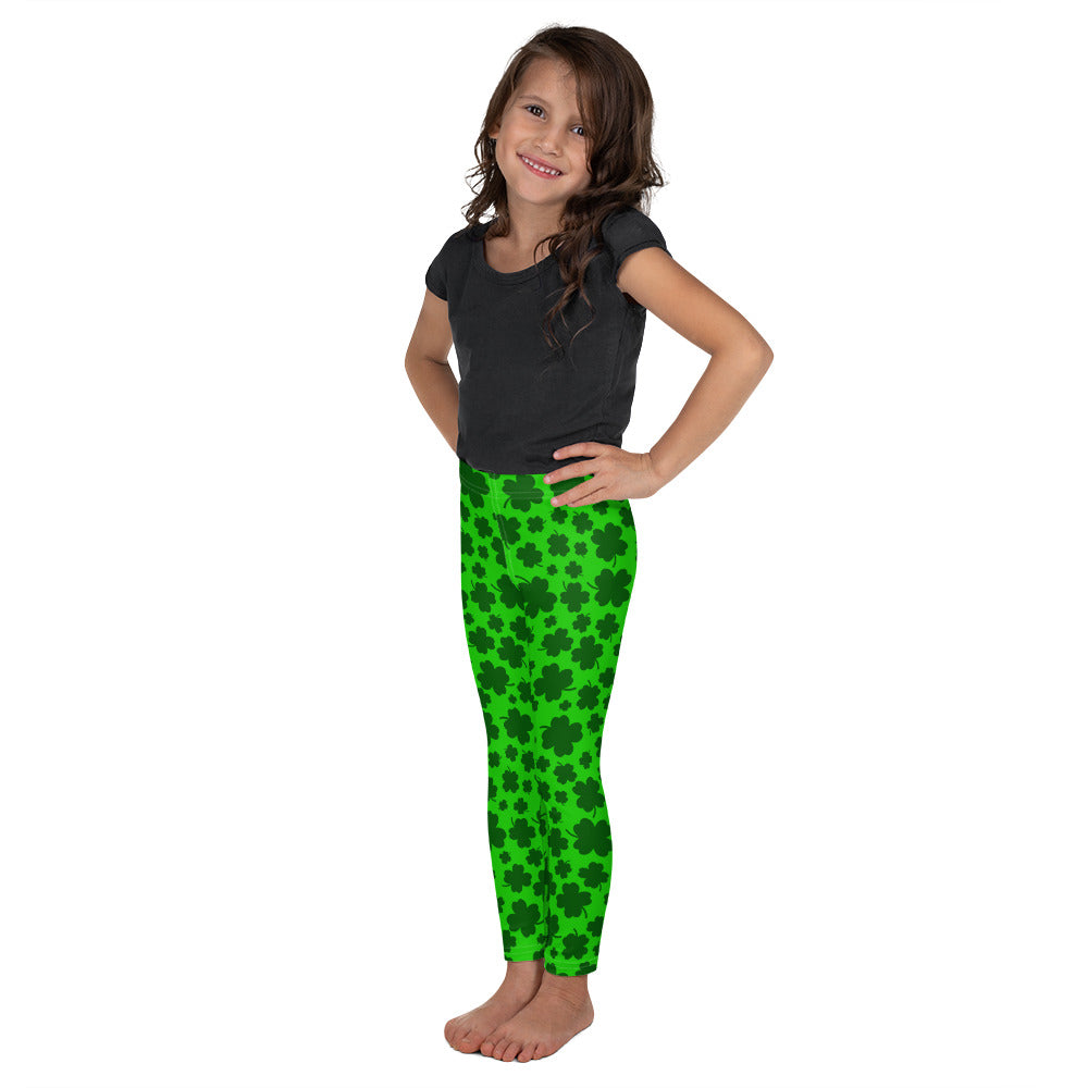 Lucky Clover Print Kids' Leggings