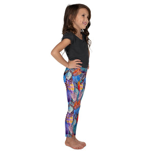 Colorful Feathers Print Kid's Leggings