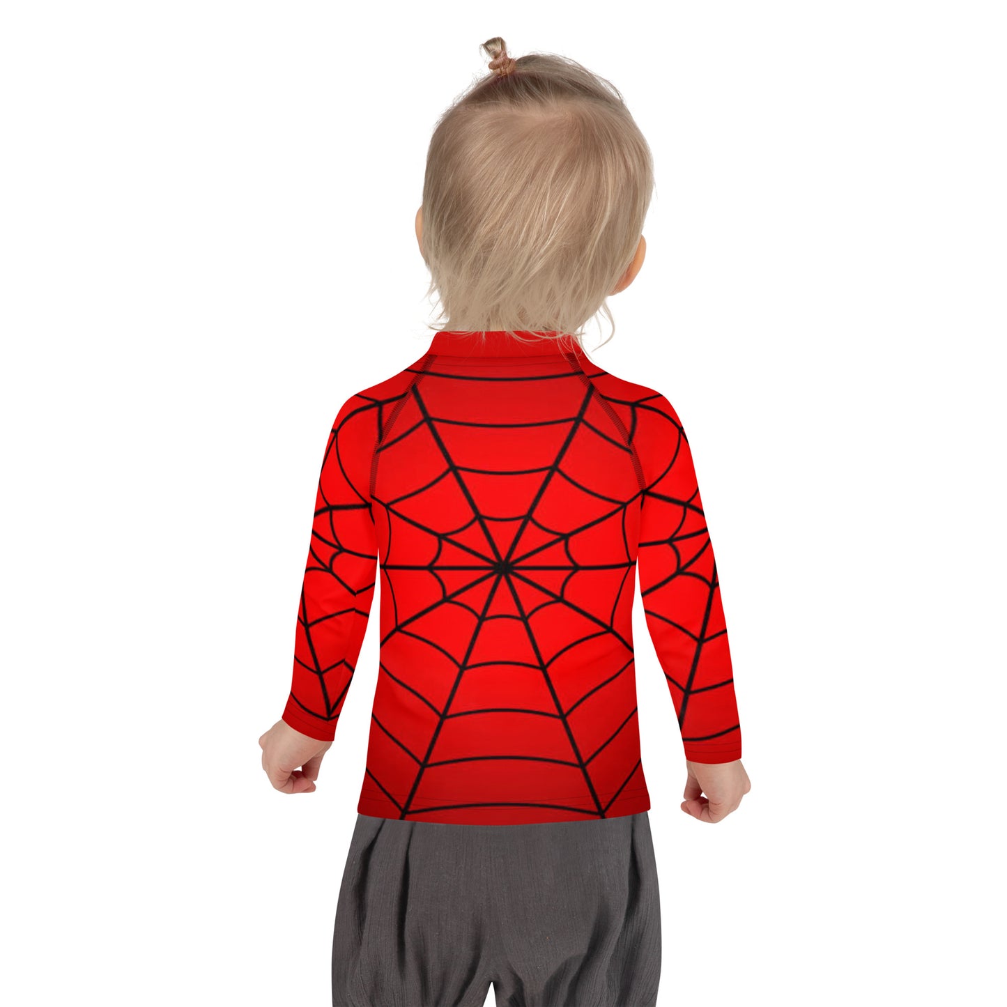 Crimson Spider Web Kids' Rash Guard