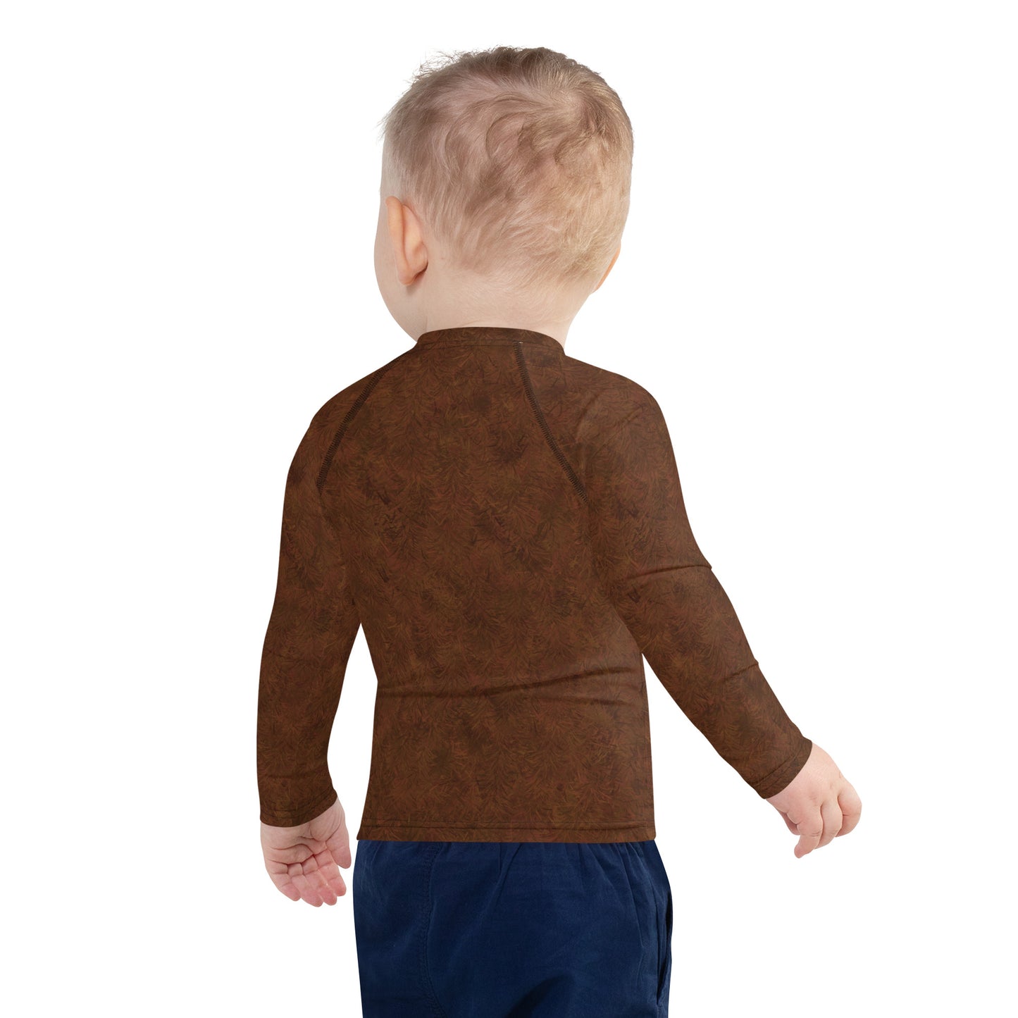 Brown Fur Print Kids' Rash Guard