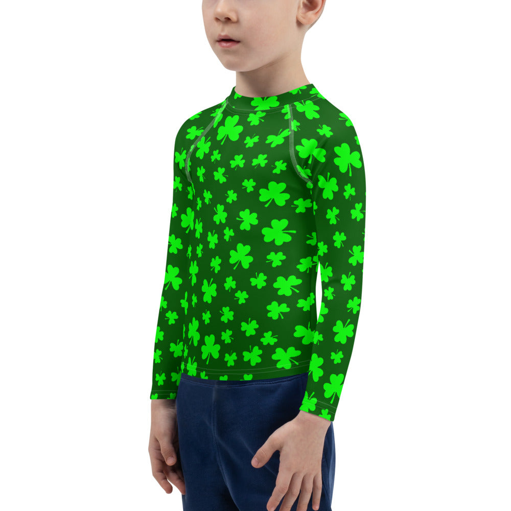 Shamrocks Print Kids' Rash Guard