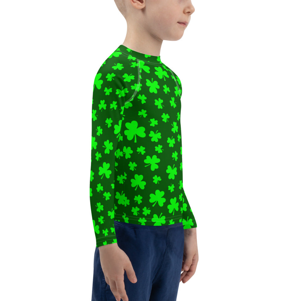 Shamrocks Print Kids' Rash Guard