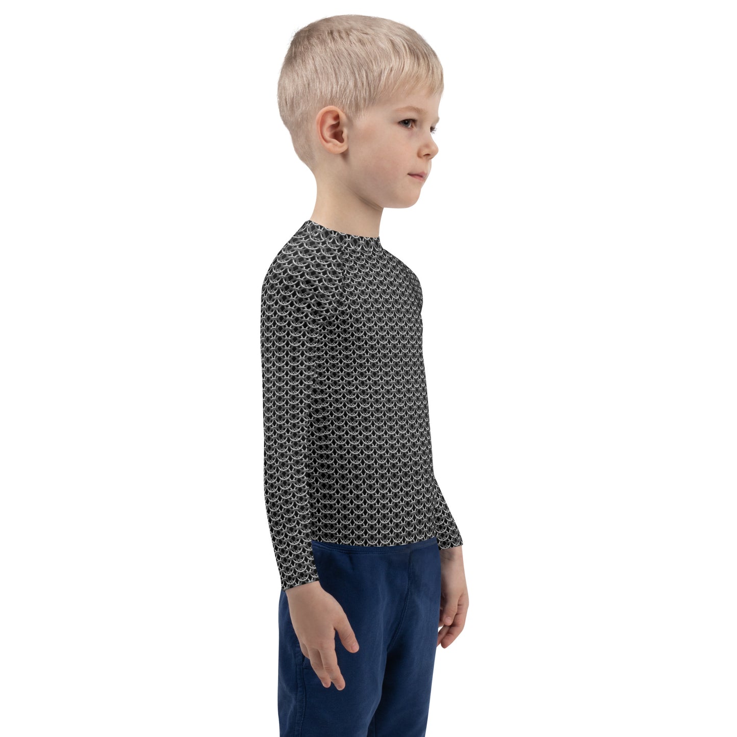 Chain Mail Print Kids' Rash Guard