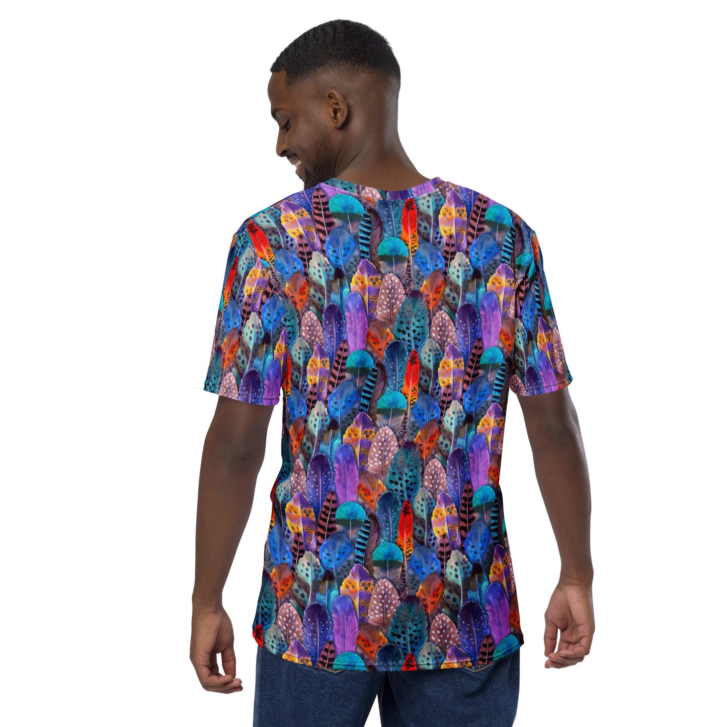 Colorful Feathers Print Unisex T-shirt