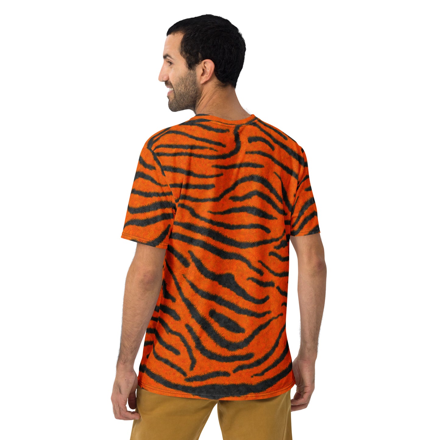 Fuzzy Tiger Stripe Print T-shirt