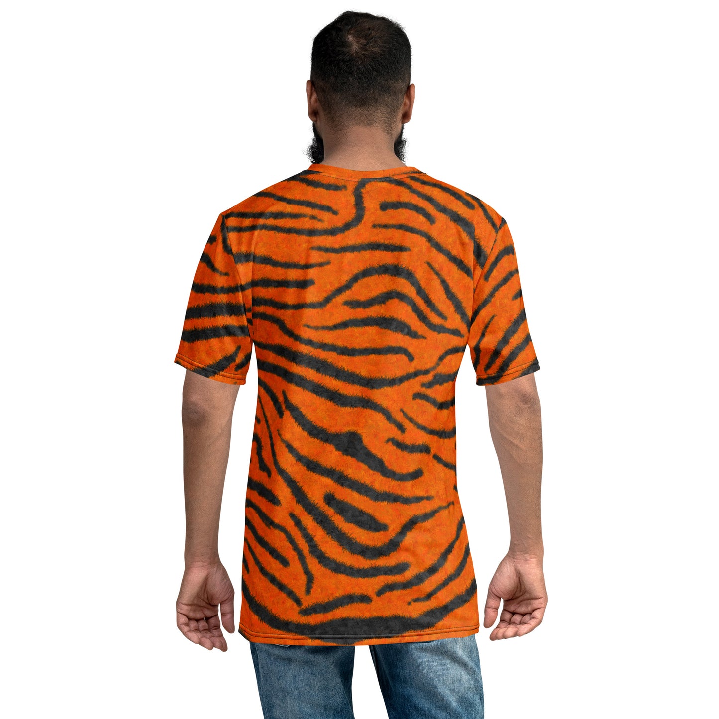 Fuzzy Tiger Stripe Print T-shirt