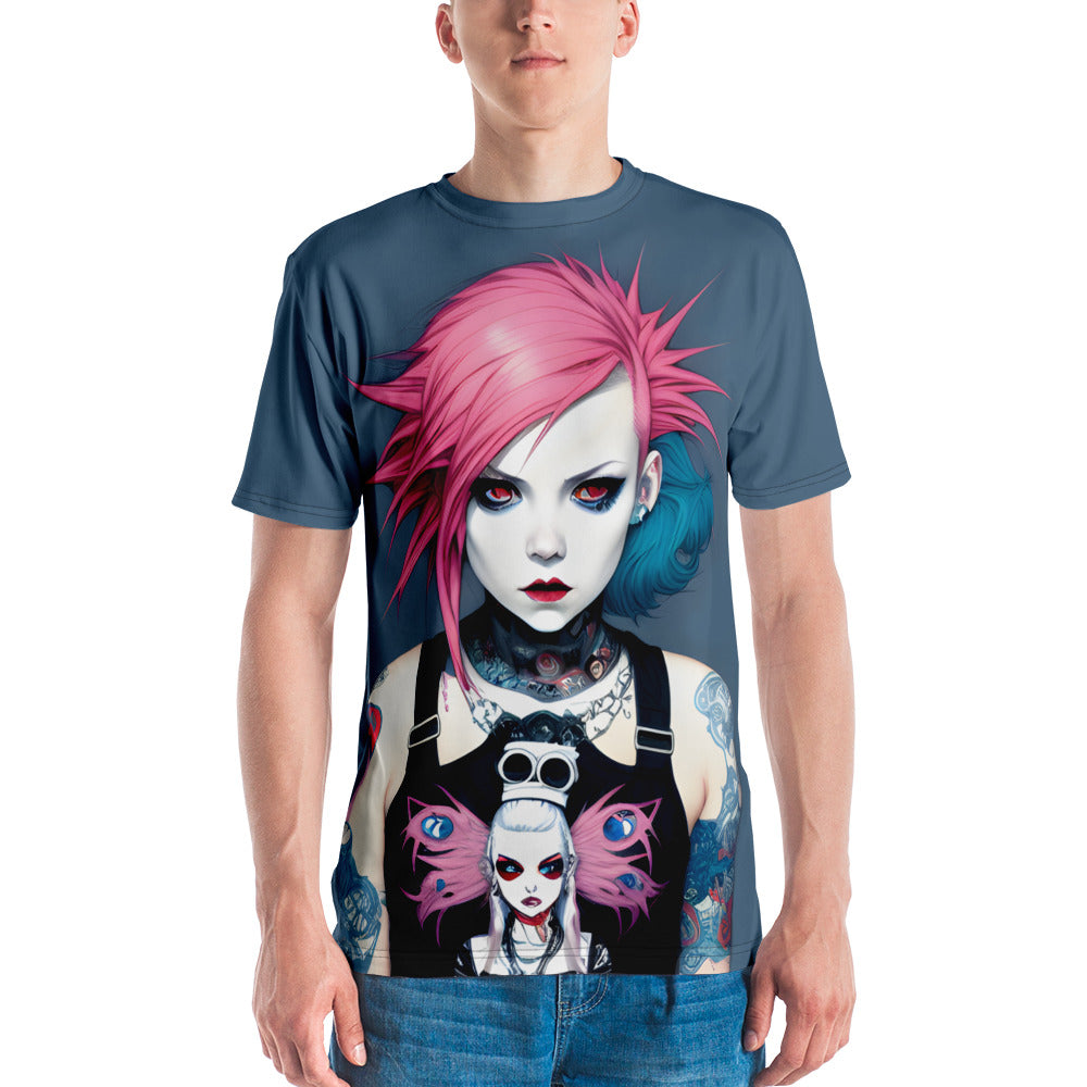 Pink Haired Punk Girl Unisex T-shirt