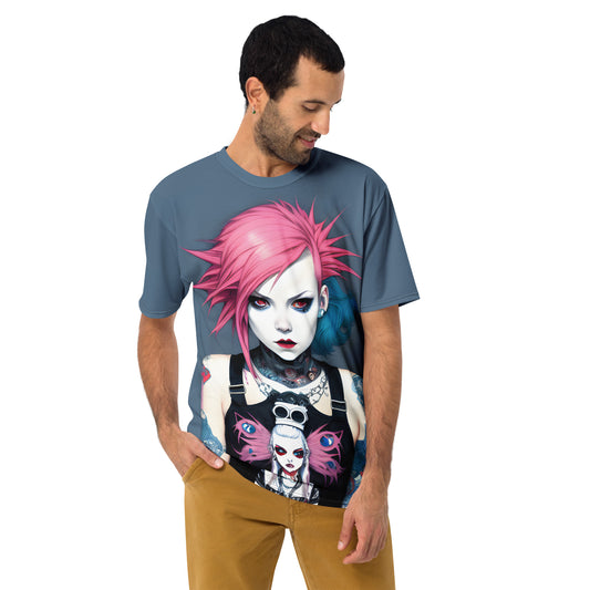 Pink Haired Punk Girl Unisex T-shirt