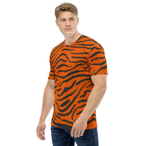 Fuzzy Tiger Stripe Print T-shirt