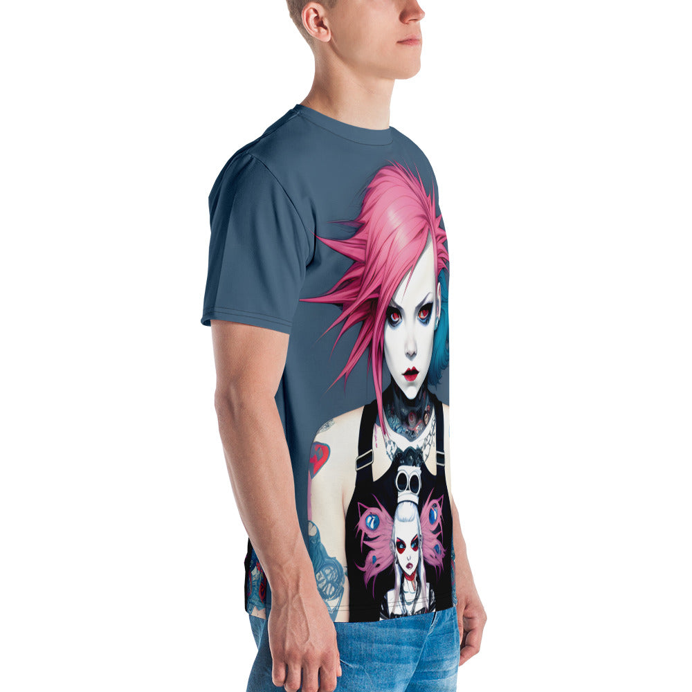 Pink Haired Punk Girl Unisex T-shirt