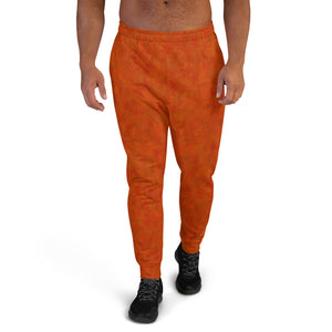 Orange Cat Fur Print Men's Joggers