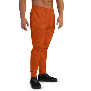 Orange Cat Fur Print Men's Joggers