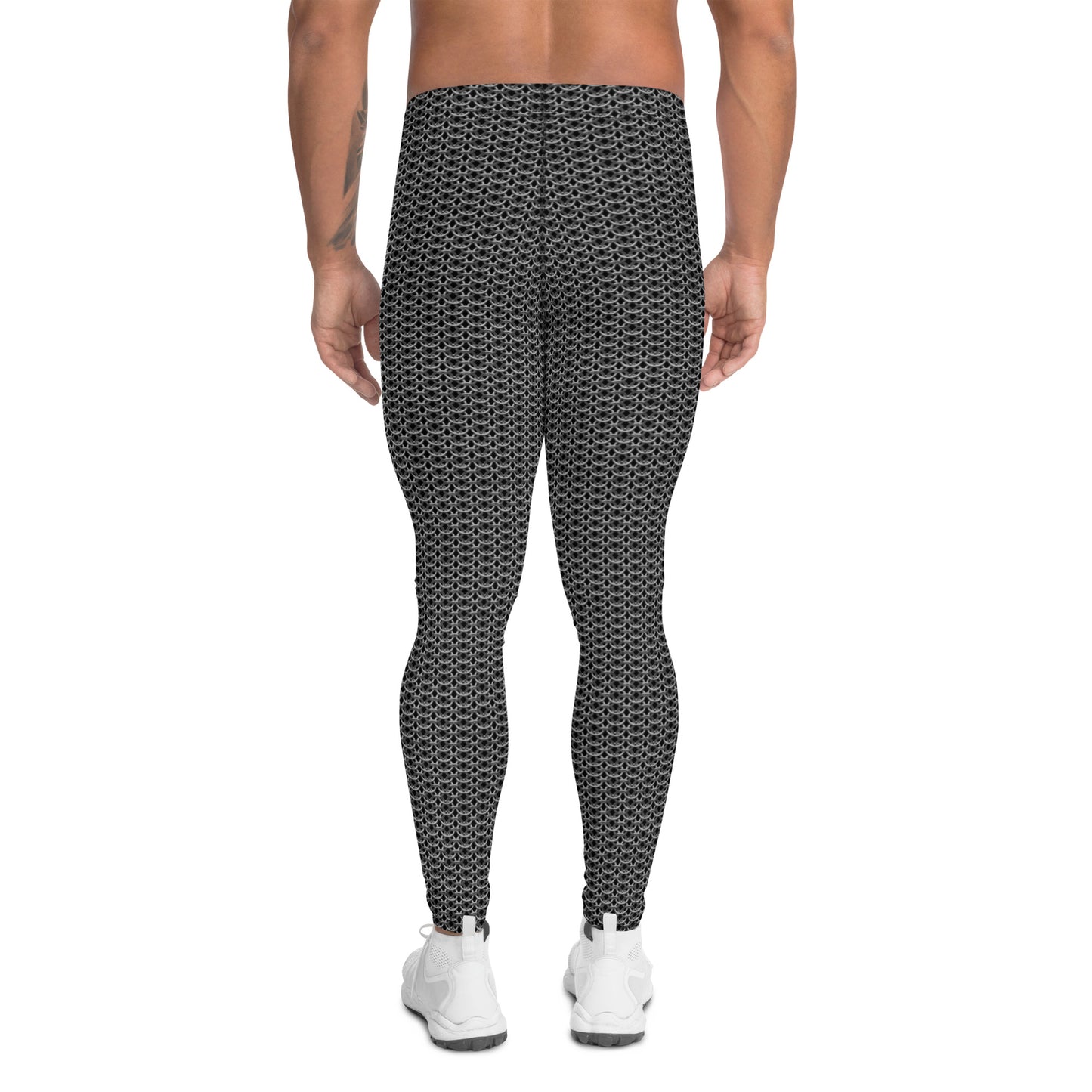 Chain Mail Print Men's Leggings