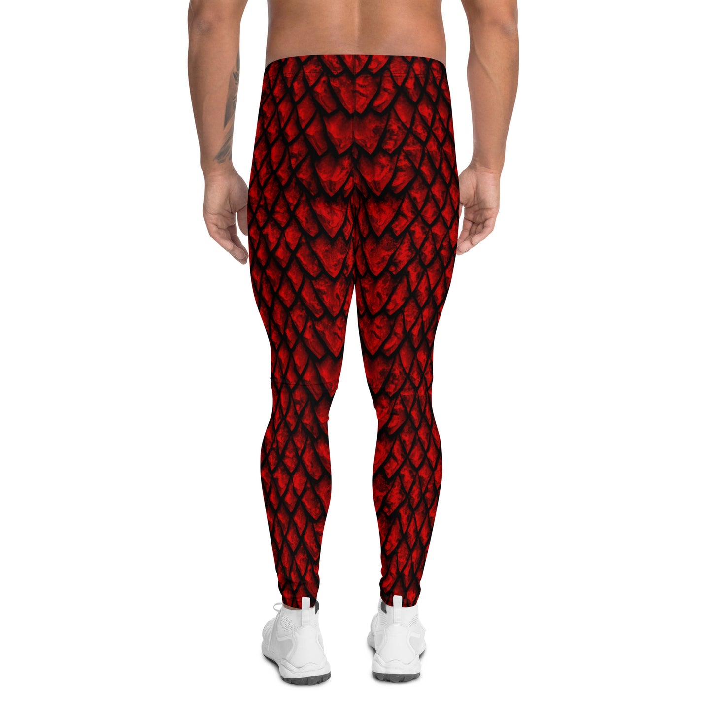 Ruby Dragon Scale Men's Leggings