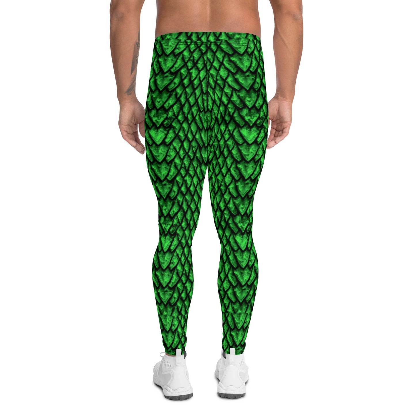 Emerald Dragon Scale Men's Leggings