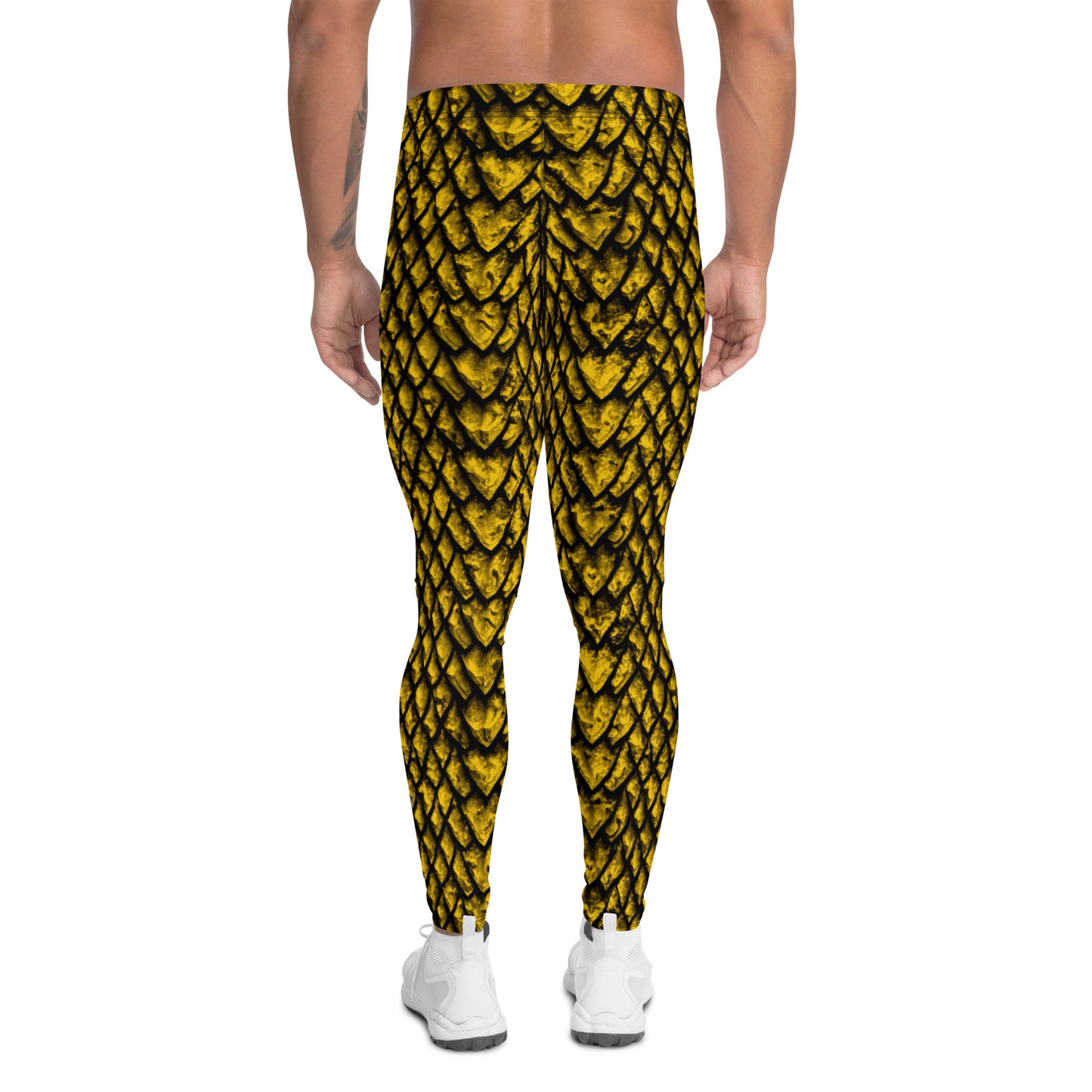 Gold Dragon Scale Men's Leggings