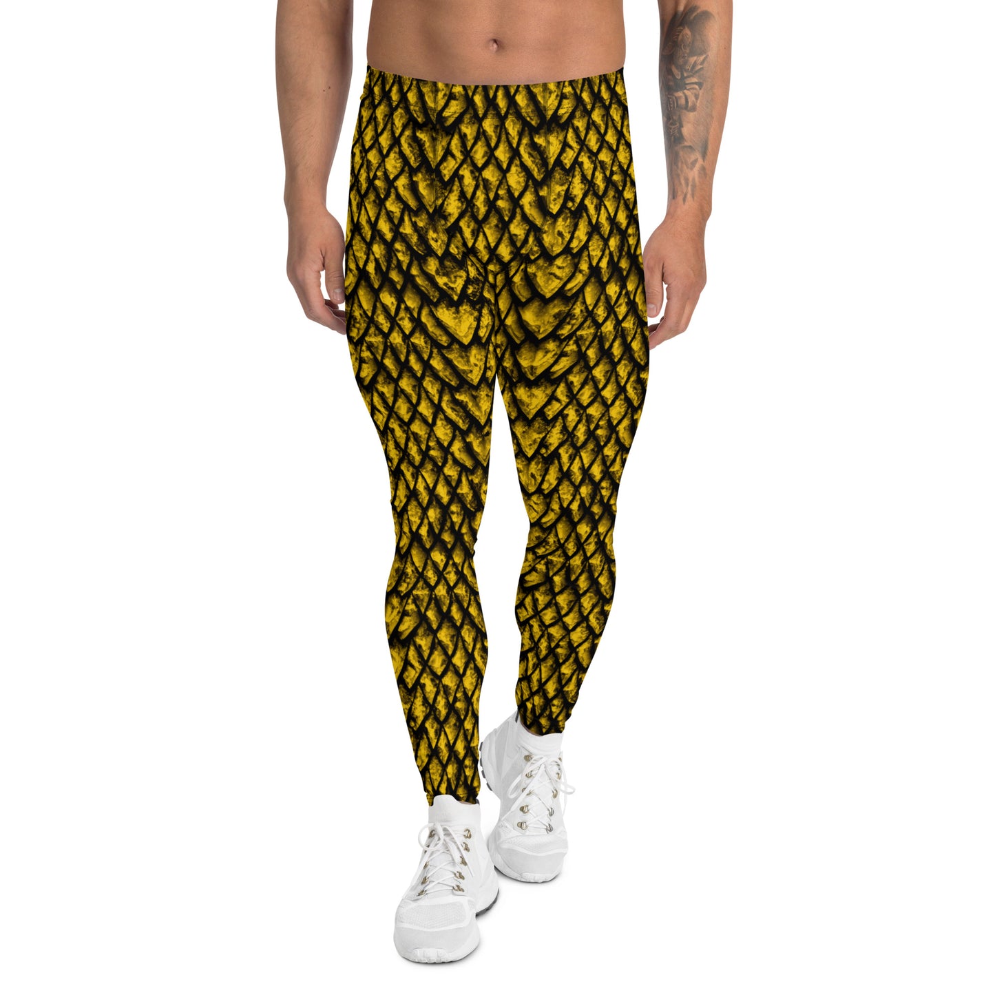 Gold Dragon Scale Men's Leggings