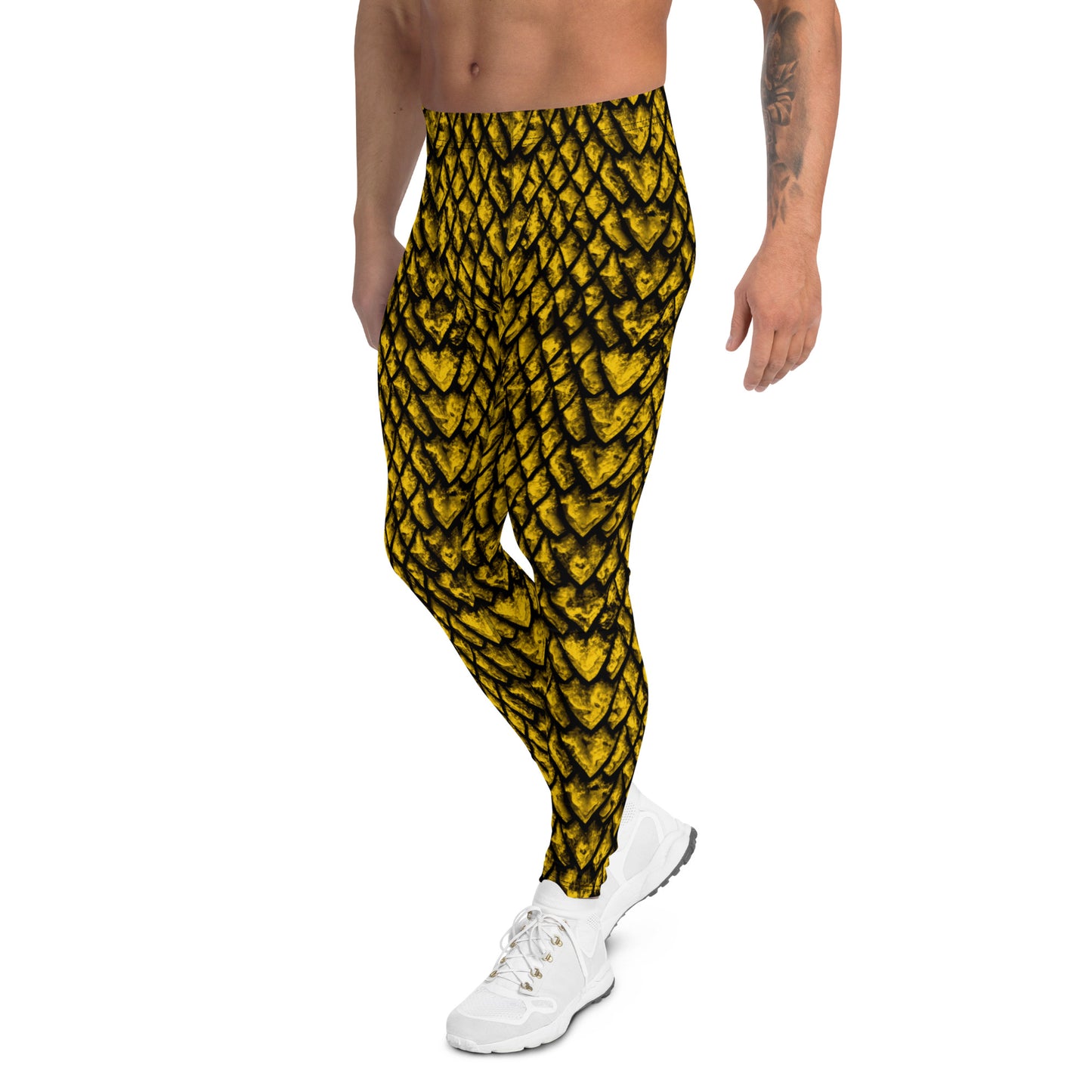 Gold Dragon Scale Men's Leggings