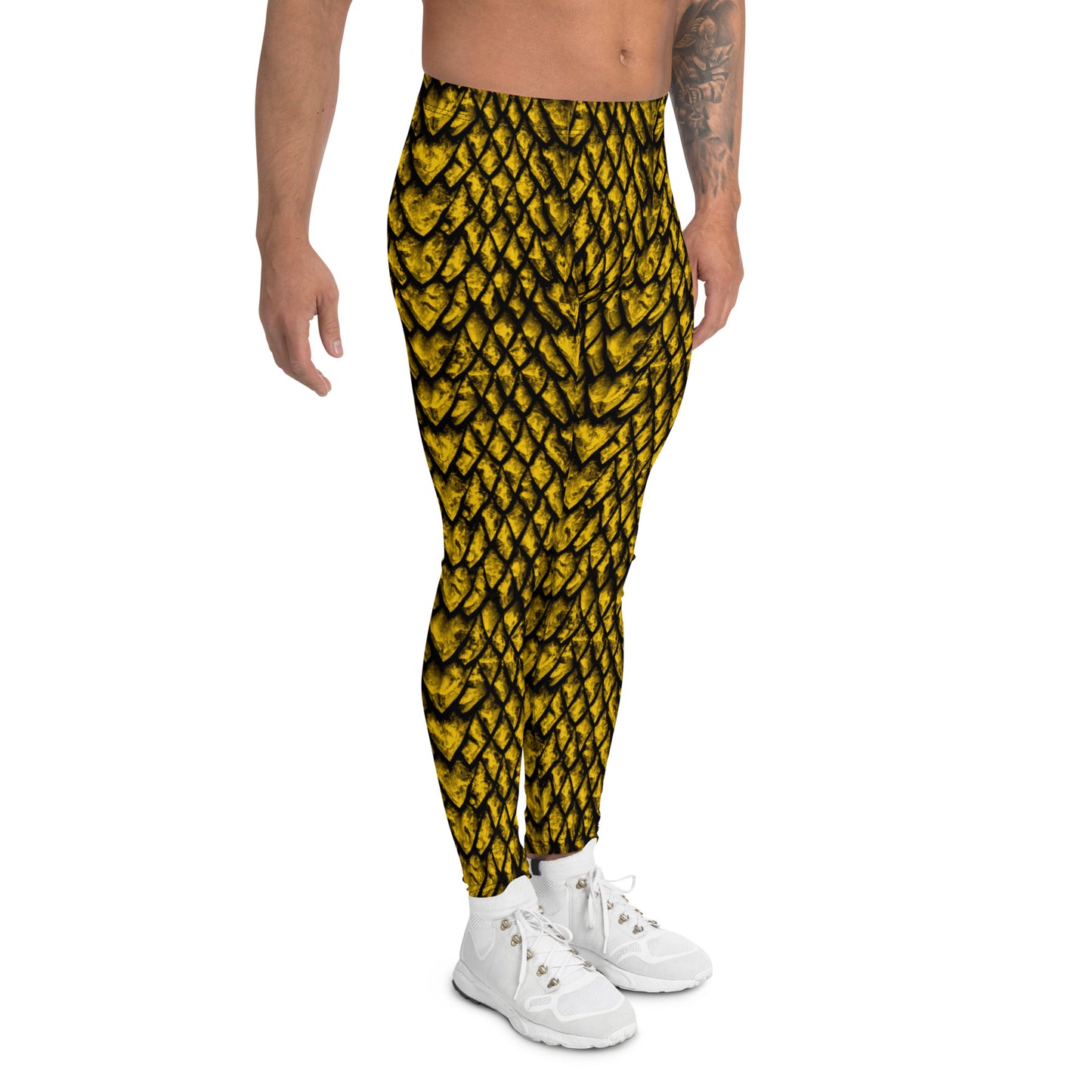 Gold Dragon Scale Men's Leggings