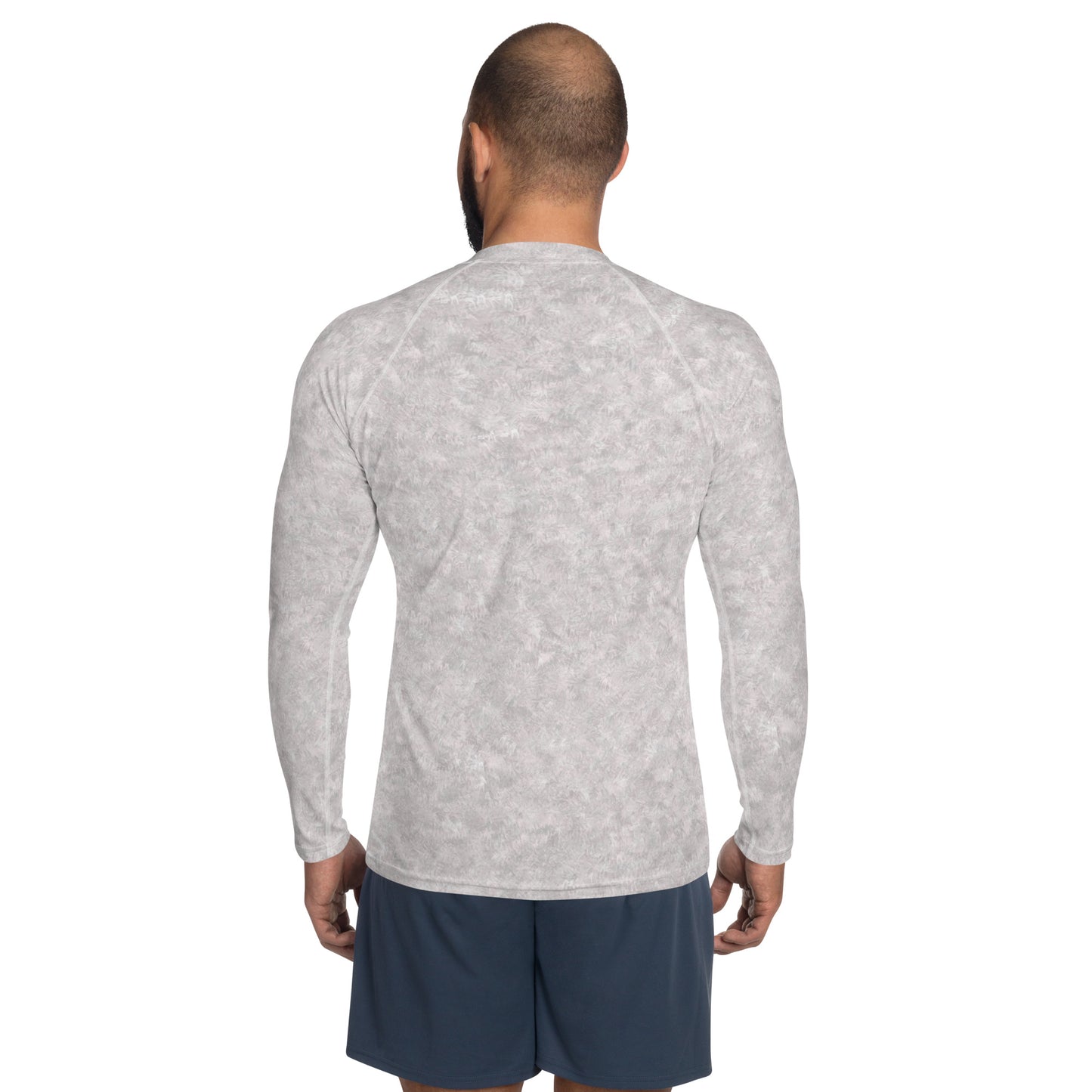 White Fur Print Men's Rash Guard