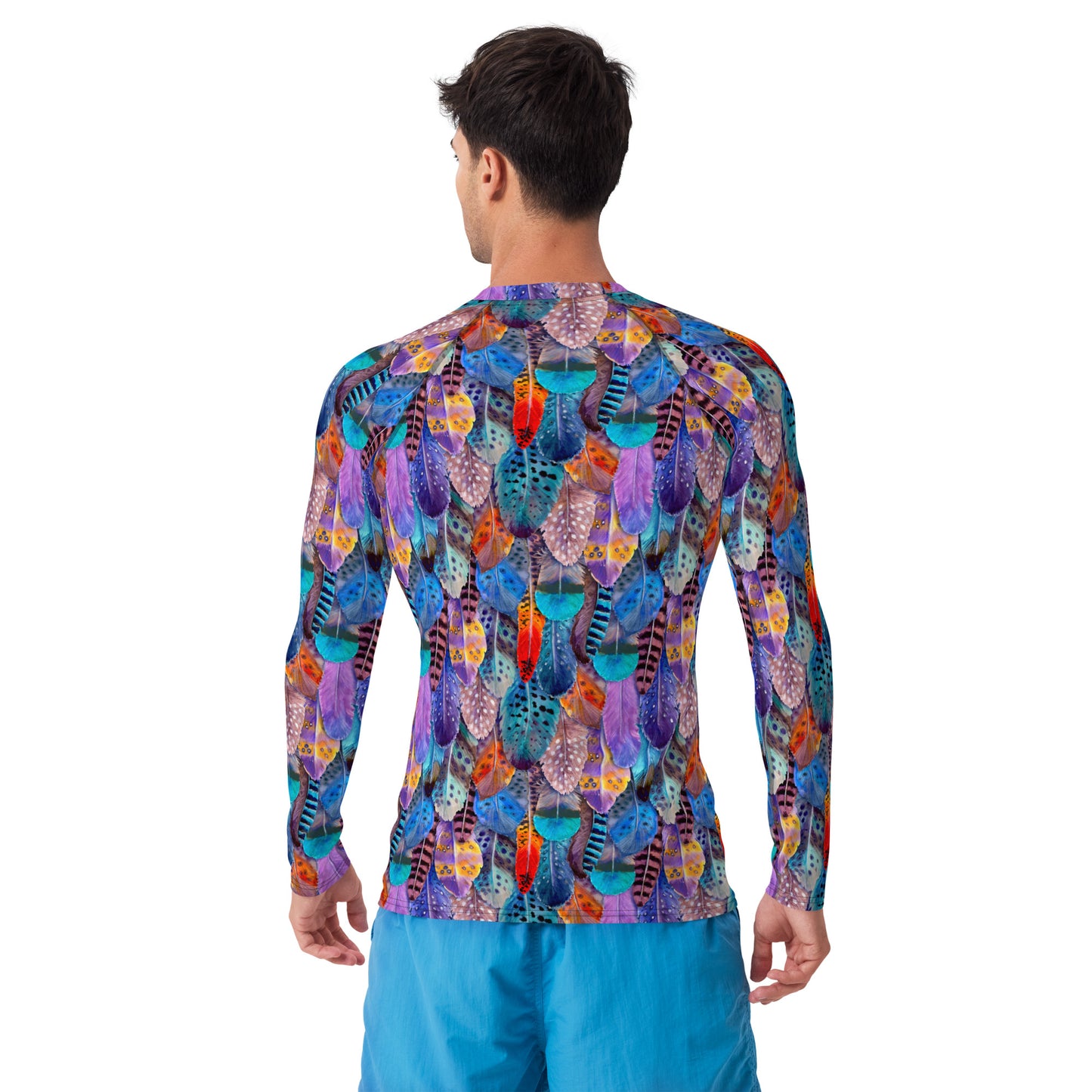 Colorful Feathers Men's Rash Guard