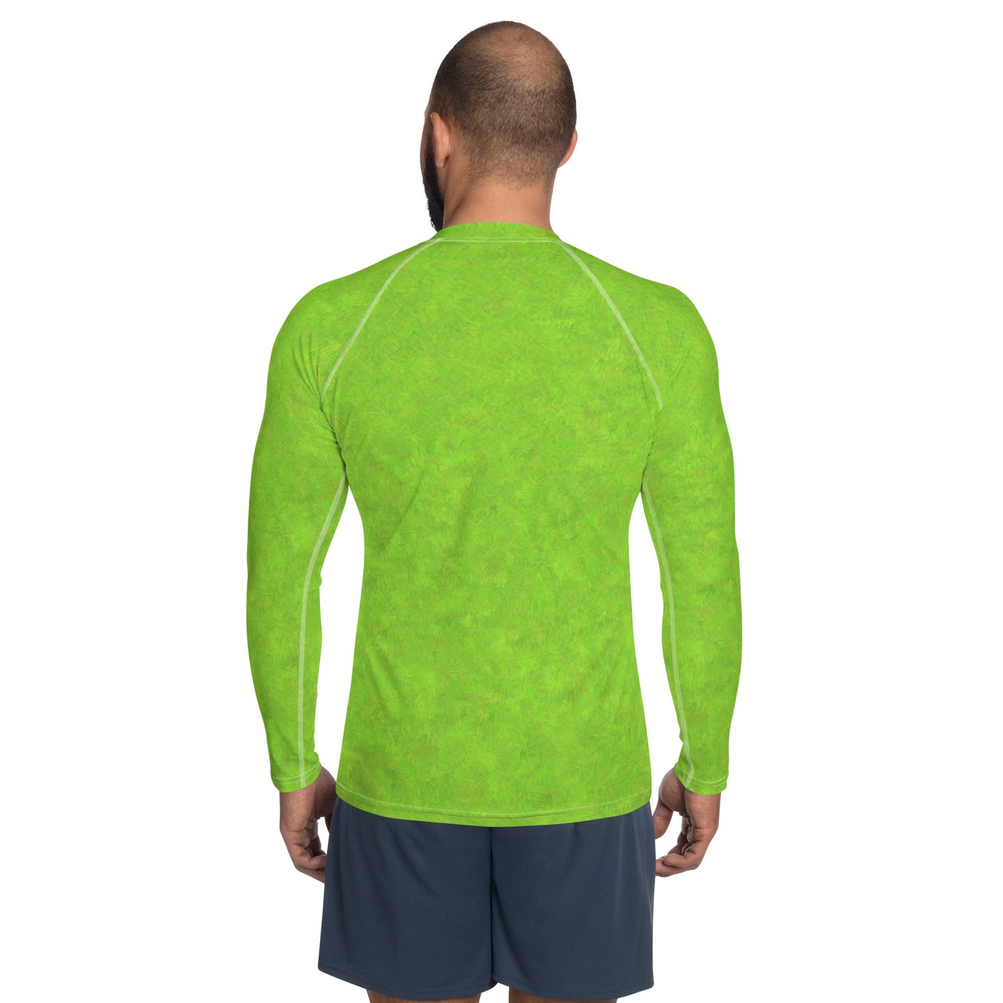 Green Fur Print Men's Rash Guard