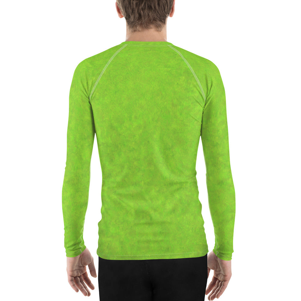 Green Fur Print Men's Rash Guard