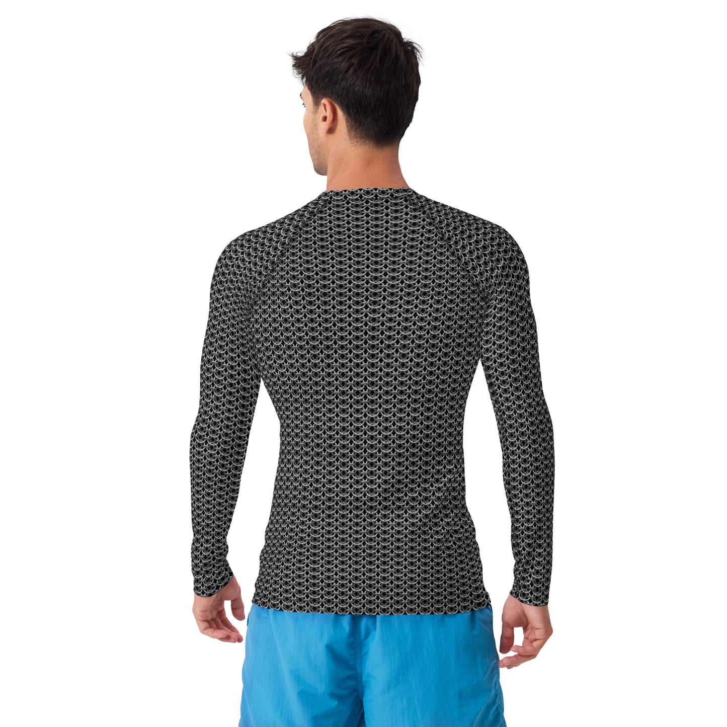 Chain Mail Print Men's Rash Guard