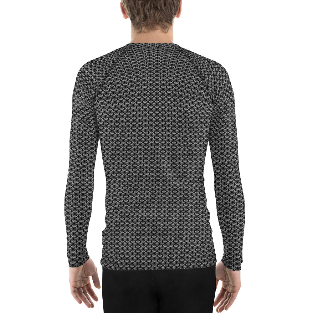 Chain Mail Print Men's Rash Guard