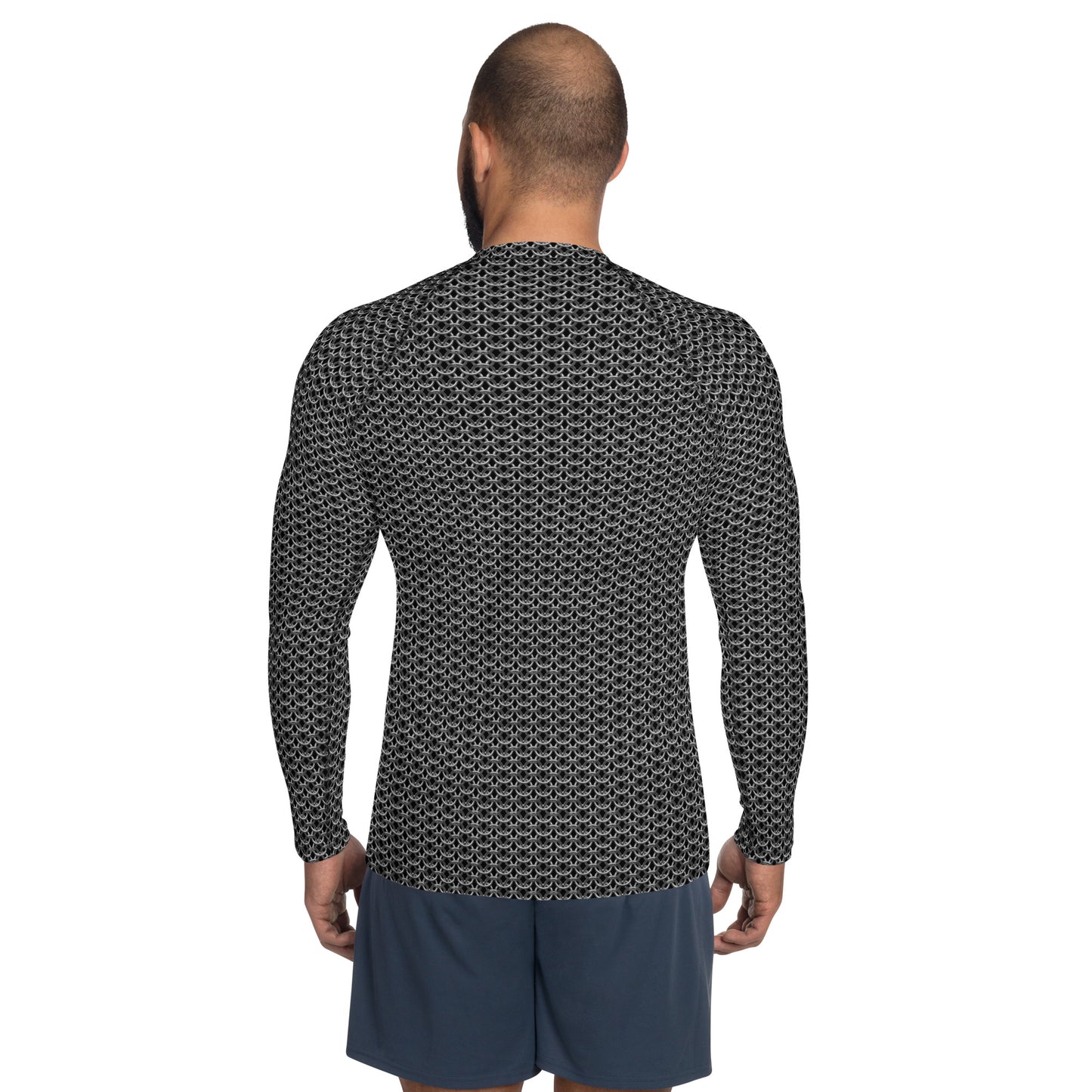 Chain Mail Print Men's Rash Guard