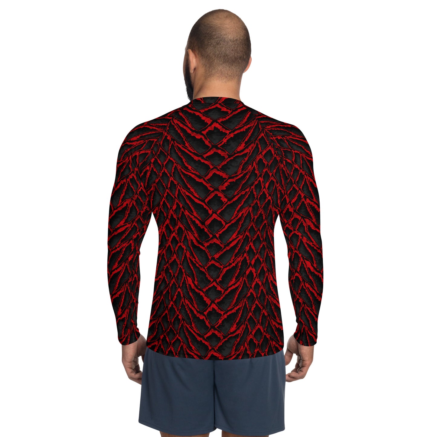 Crimson Dragon Scale Men's Rash Guard