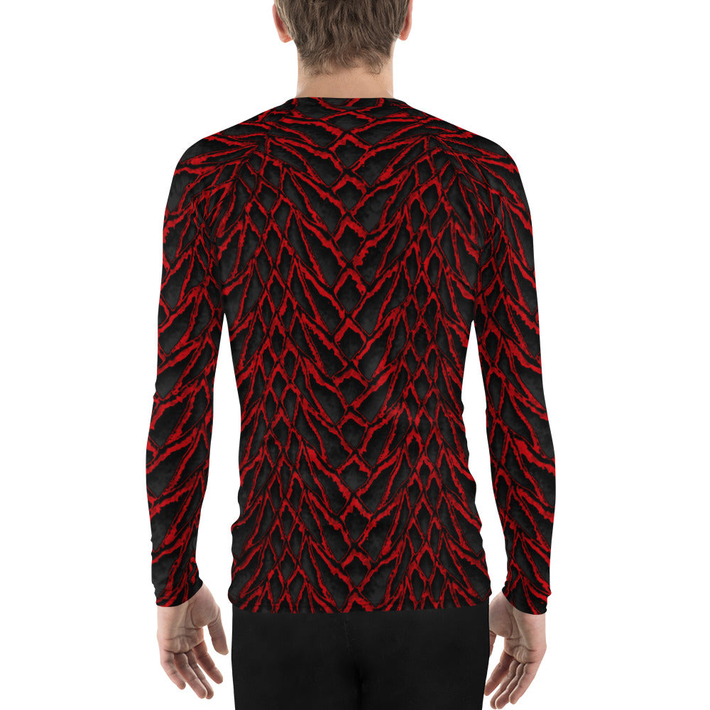 Crimson Dragon Scale Men's Rash Guard