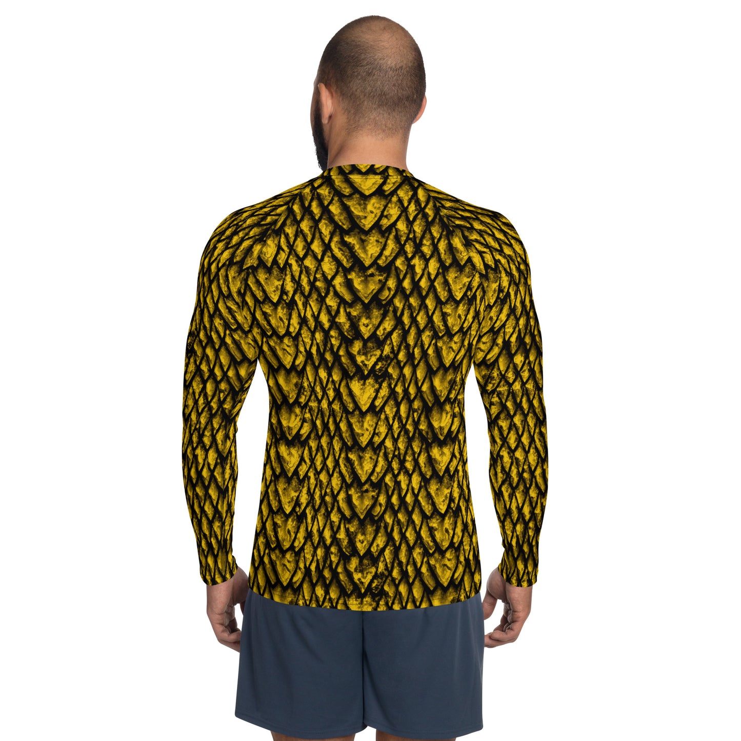 Gold Dragon Scale Men's Rash Guard