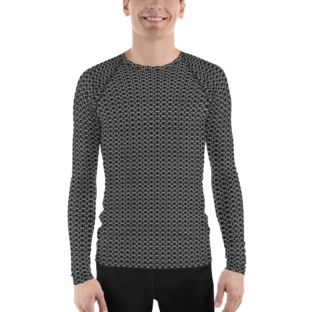 Chain Mail Print Men's Rash Guard