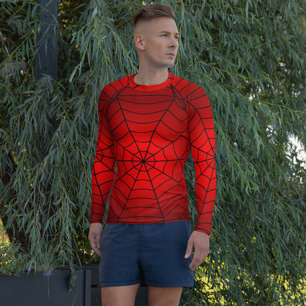 Spider Web Rash Guard Crimson Spider Web Rash Guard – Stonecrowe Trading Co.