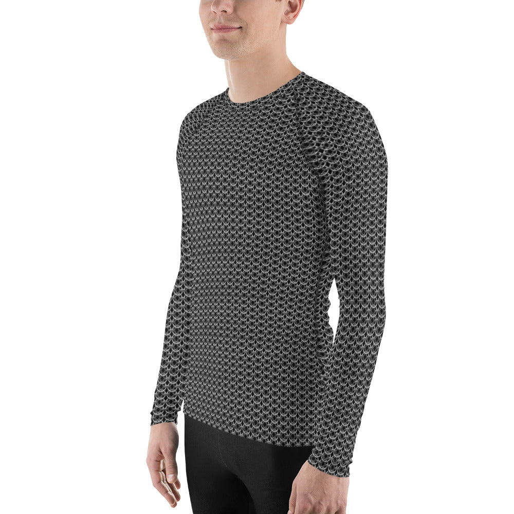 Chain Mail Print Men's Rash Guard