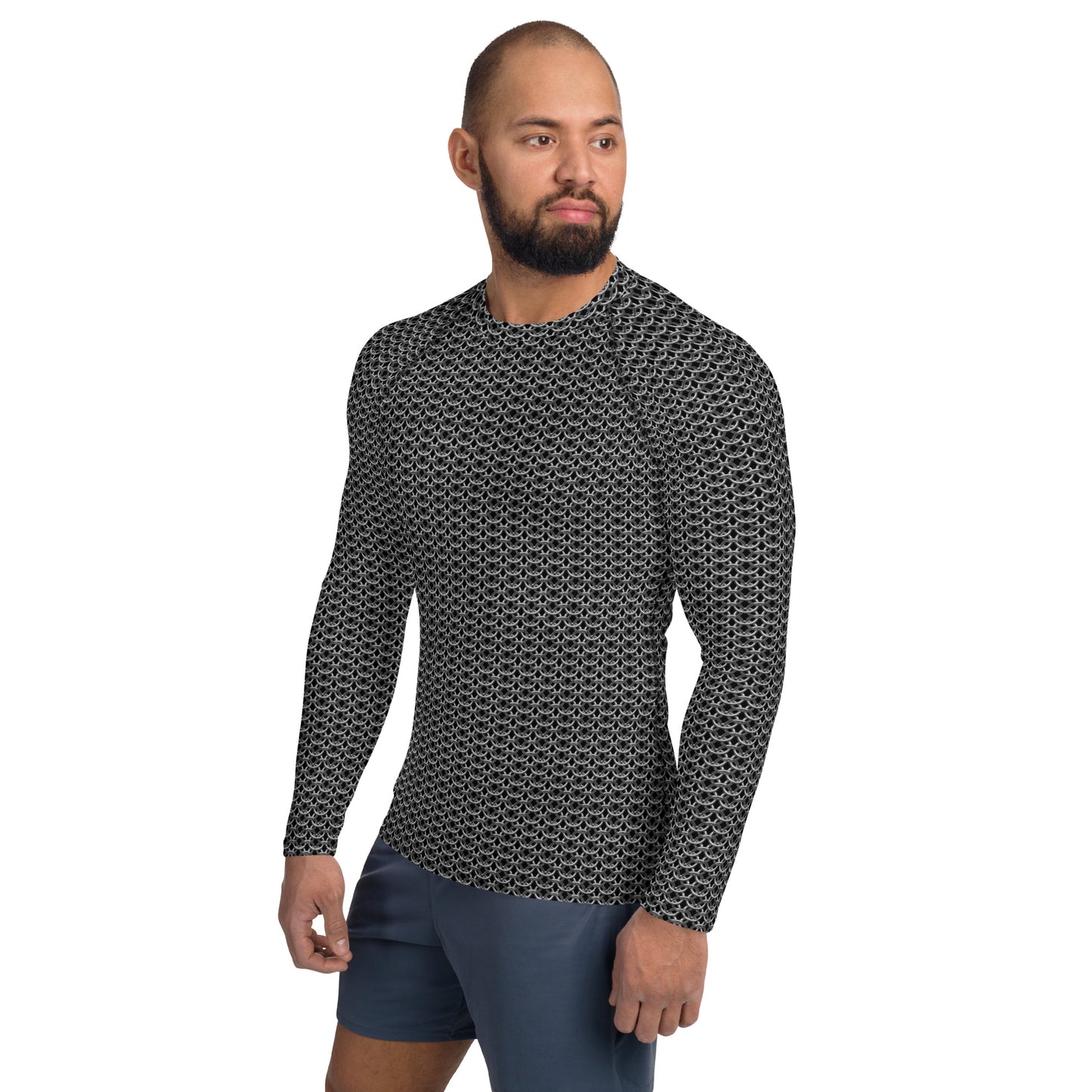 Chain Mail Print Men's Rash Guard