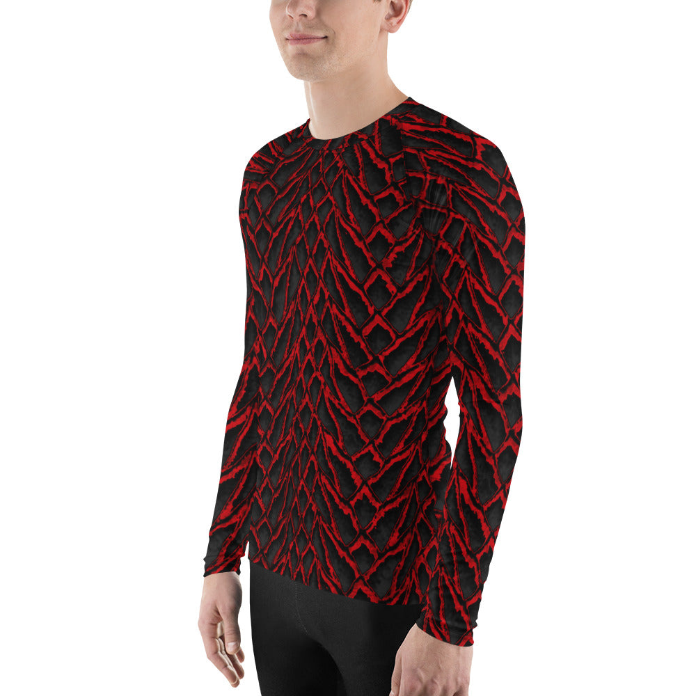 Crimson Dragon Scale Men's Rash Guard