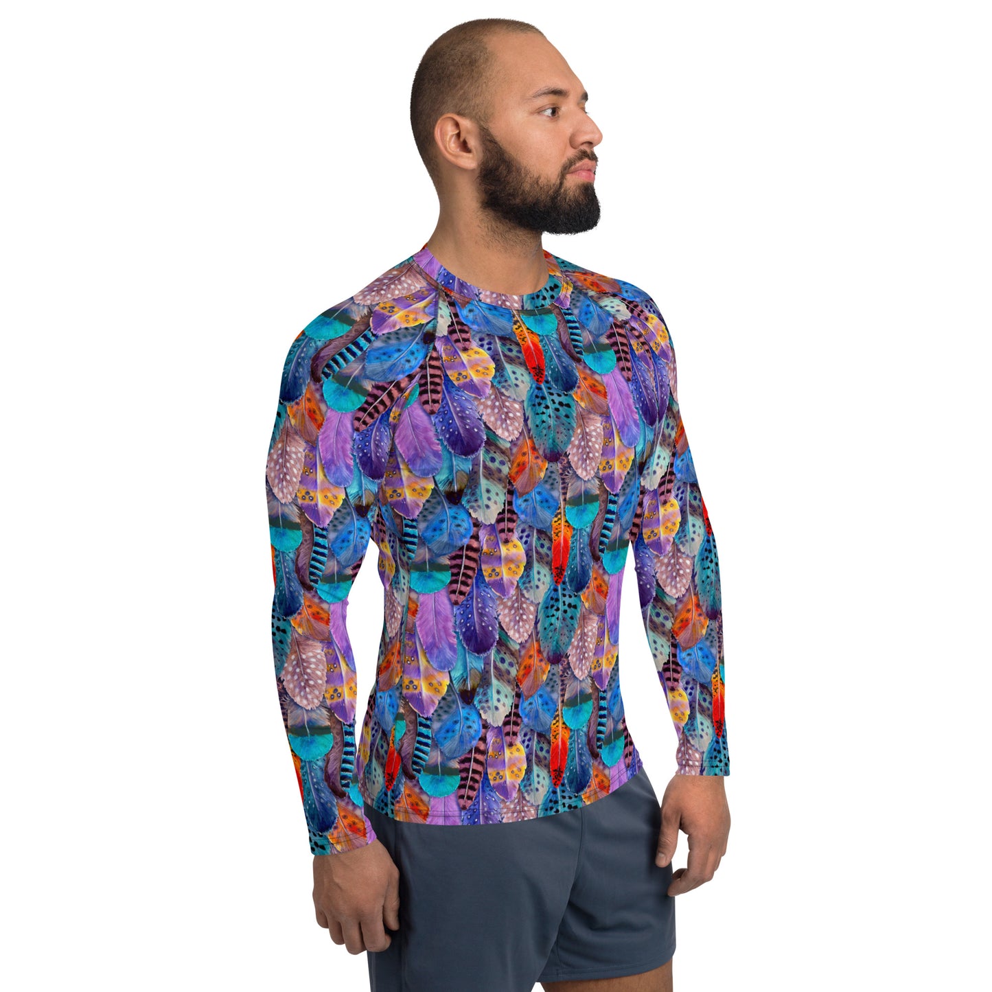 Colorful Feathers Men's Rash Guard