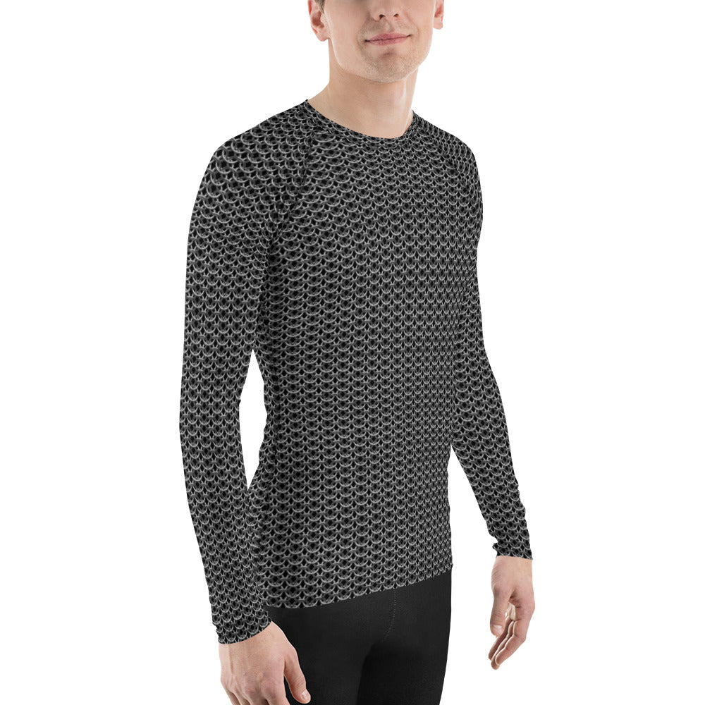 Chain Mail Print Men's Rash Guard