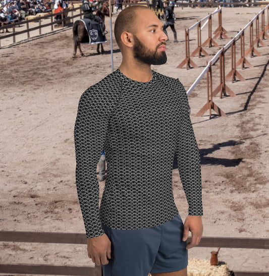 Chain Mail Print Men's Rash Guard