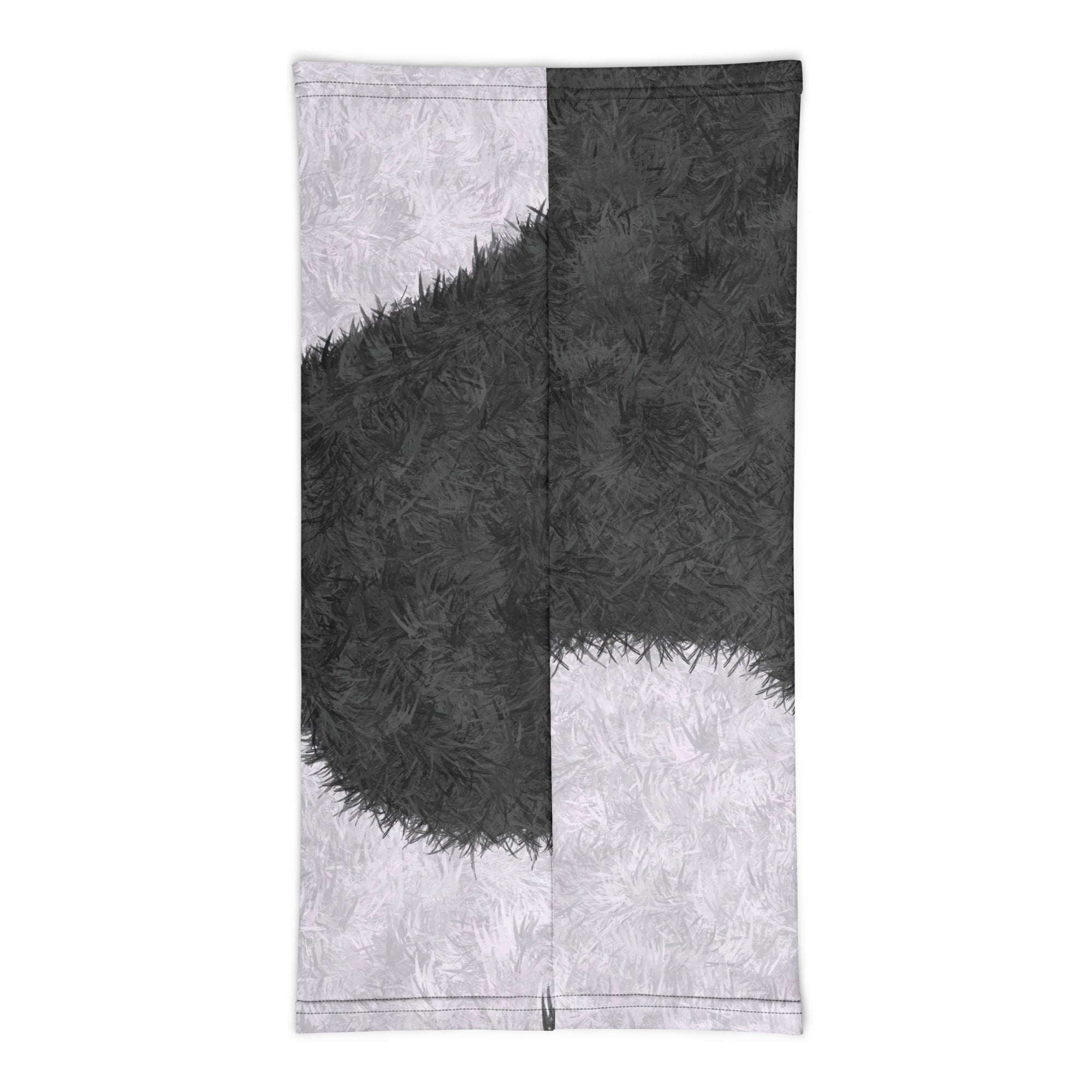 Black and White Cow Face Print Neck Gaiter
